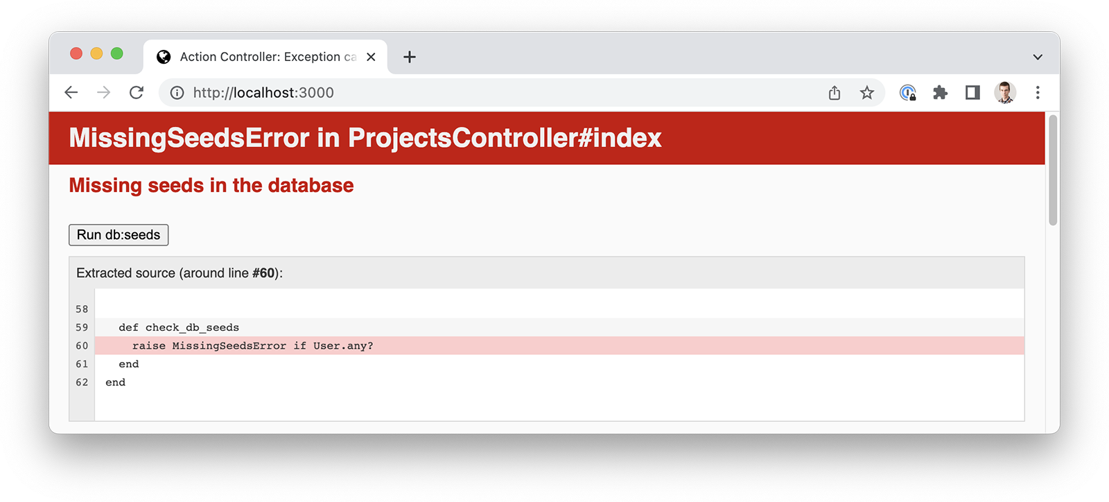 ActionableError Example